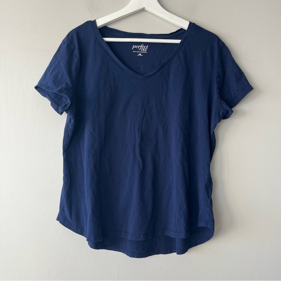 New York & Company The Perfect Tee Navy XL - Picture 1 of 5